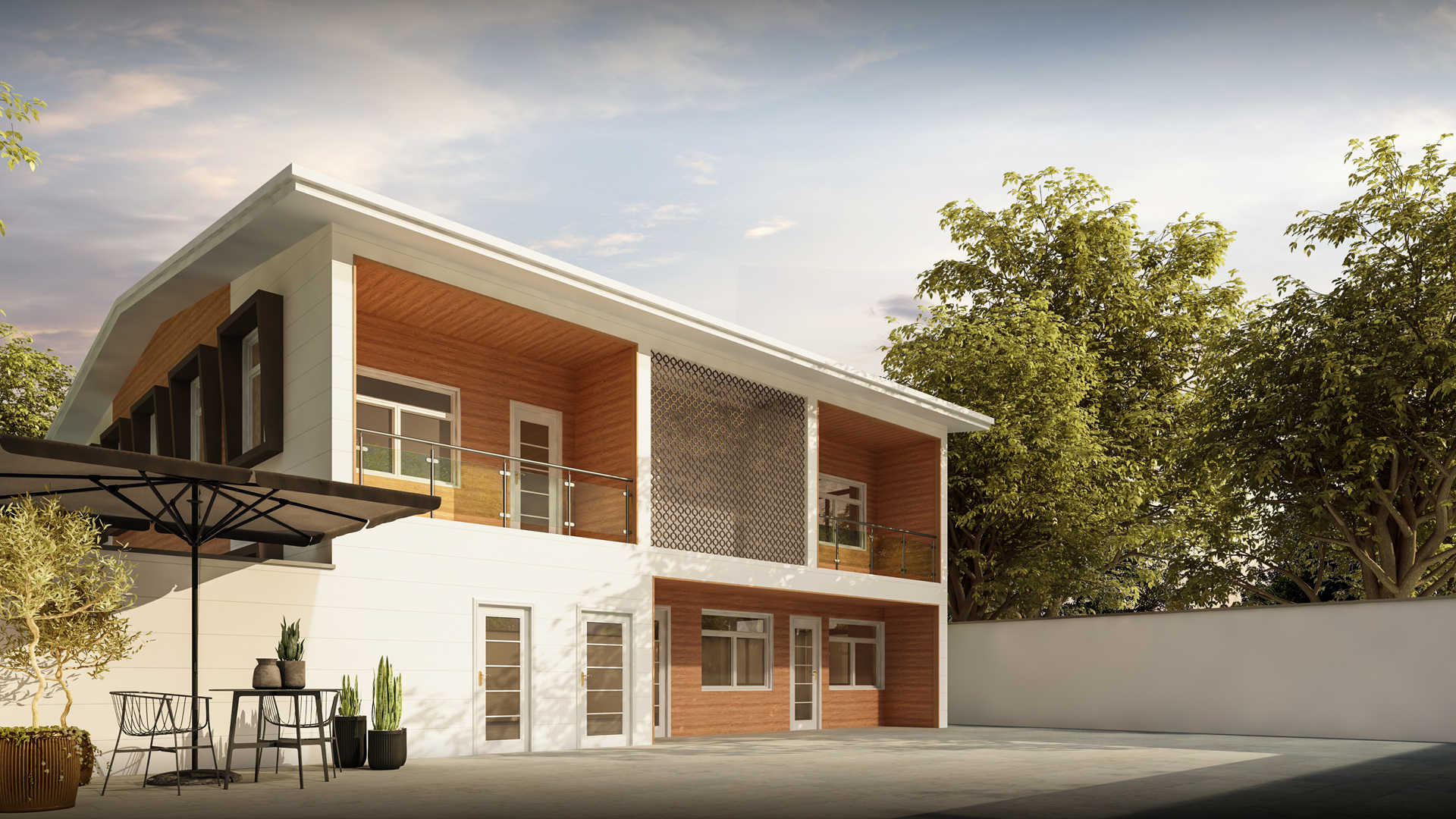 非洲别墅项目  板材型号：PBW32-07，PB9003